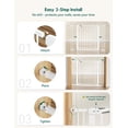 thumbnail image 5 of 36" Tall Gate  Pressguard P7 29-48" Auto Close Mounted Dog For Stairs Doorways & Hallway Protector Beasy Walk Thru Pet White, 5 of 9