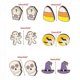thumbnail image 2 of Halloween Coffin Moon Bat for Doll Wood Earrings Skull Candy Witch Hat Fashion Punk Ear Studs for Women Girls Accessorie, 2 of 5