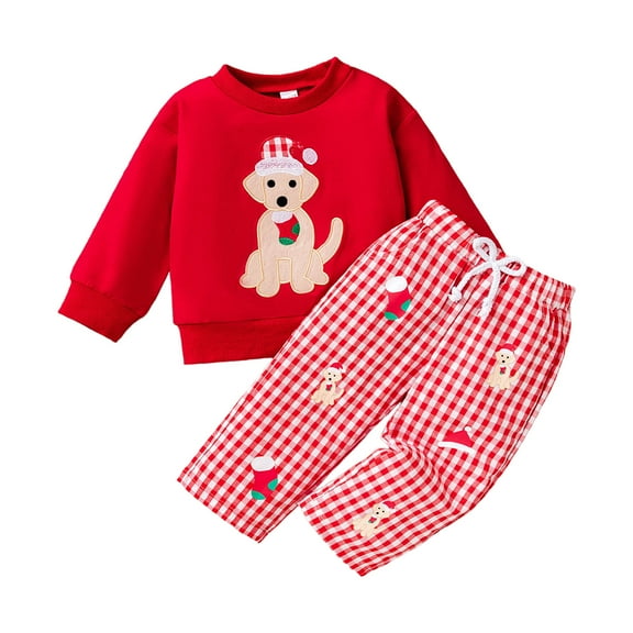 Linfrsh Baby Girl Christmas Outfit Toddler Girl Christmas Outfits Long Sleeve Sweatshirt Gingerbread Candy Cane Print Pant Set Snowman Winter Clothes Khaki,6-12 Months