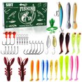 thumbnail image 1 of Kit Señuelos Pesca Ganchos Rumbo Suave Y Duro Swivels para La Manivela Lucio Lubina, 1 of 9