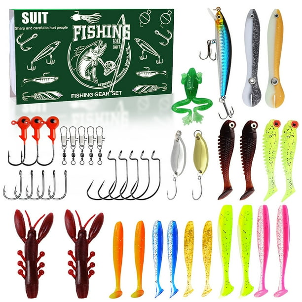 Los Señuelos Pesca Colocan Ganchos Cebo Suave Y Duro Swivels para Accesorios Dulce Salada
