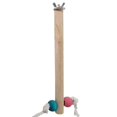thumbnail image 2 of Bird Perch Stand Wood Beads Rope Standing Parrot Toy Bird Chewing Toy for Parrot Parakeet Budgie Play Toys, 2 of 5