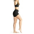 thumbnail image 2 of On the Go Women’s Short Shorts (1 Pair, Black, Size L-XL) - Black Supersoft Athletic Fit Comfort Waistband, 2 of 4