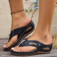 thumbnail image 2 of Dakaela Orthopedic Wedge Sandals for Women Open Toe Platform Casual Flip Flops Arch Support Slippers, 2 of 8