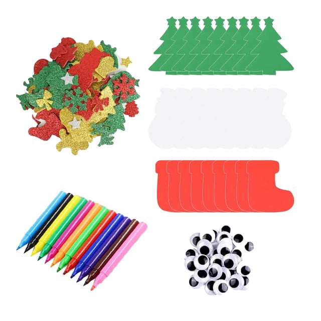 Kit de manualidades de Halloween para niños (24 piezas): Calabazas de espuma moldeadas. Navidad