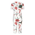thumbnail image 7 of BLTIBY Women's Christmas Capri Pajama Sets Xmas Graphic Sleepwear Tunic Top with Capri Pants 2 Piece Cozy Comfy Pajamas Set White XXL, 7 of 7