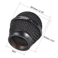 thumbnail image 2 of Rejilla de malla redonda de metal negro para cabeza de micrófono con filtro interior de espuma gris para micrófono 858, 2 of 3
