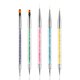 thumbnail image 1 of Pinceles para decoración de uñas, pincel de doble punta y kit de herramientas para puntear, bolígrafo para uñas con asas brillantes 2498, 1 of 5