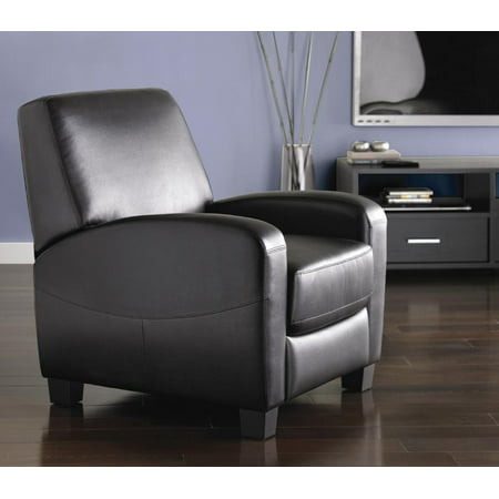 Mainstays Push Back Home Theater Recliner in Faux Leather, Multiple