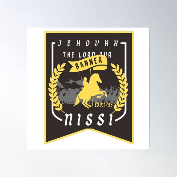 Jehovah Nissi - The Lord Our Banner Poster Wall Art, Modern Wall Decor For Living Room Bedroom, 8x12 UNFRAMED