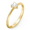 thumbnail image 3 of Heart Birthstone Ring - Cubic Zirconia / White Topaz (April), 3 of 6