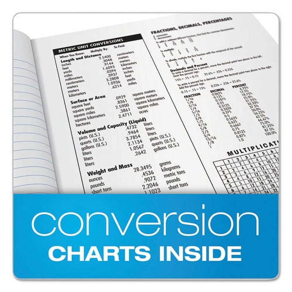 Tops Wide/Legal Rule Composition Notebook, 9.75in x 7.5in, Assorted Marble Cover, 100 Sheets