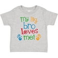 thumbnail image 3 of Inktastic My Big Bro Loves Me Little Brother Sister Boys or Girls Toddler T-Shirt, 3 of 5