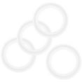 thumbnail image 1 of Uxcell 4-Pack Junta de Anillos O de Silicona 1.4 in/35.6mm Junta de Sello Anillos O para Tubo Sanitario OD 2 in/50.5mm Ferrule Blanco, 1 of 1