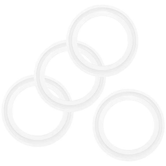 Uxcell 4-Pack Silicone O-Rings Gasket 1.4 in/35.6mm O-Rings Seal Gasket Fits for OD 2 in/50.5mm Sanitary Pipe Weld Ferrule White