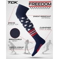 thumbnail image 2 of TCK Freedom Dugout USA Stars & Stripes Baseball & Softball Socks, Over the Knee - Navy/Scarlet/White, Small, 2 of 2