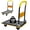 Yellow, variant on NIGSQJB 330lbs Capacity Foldable Platform Hand Truck with 360° Swivel Wheels, Heavy-Duty Folding Flatbed Cart Push Hand Cart for Warehouse, Camping, Garden, Space Saving, Easy Storage, Blue