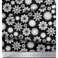 thumbnail image 3 of Soimoi Black Cotton Duck Fabric White Mandala Fabric Prints By Yard 42 Inch Wide, 3 of 3