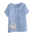 thumbnail image 2 of Cilsoka My Orders Placed White Shirts for Women V Neck Summer Tops for Women Over 40 Women Tank Tops Loose Fit Crop Peasant Blouses for Women Boho, 2 of 3
