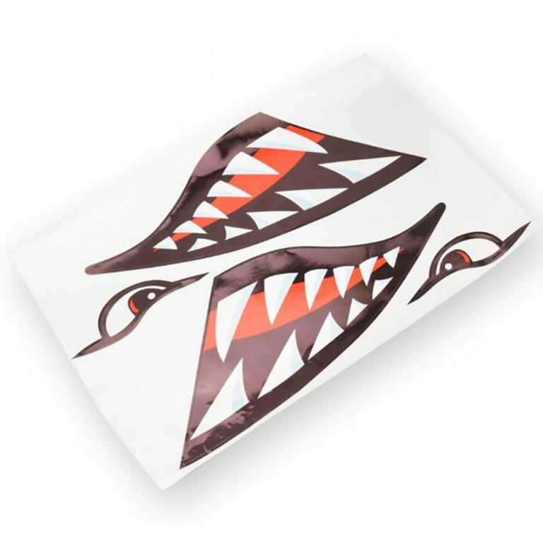 Shark Teeth Mouth Reflective Decals Graphics Sticker Fishing Boat