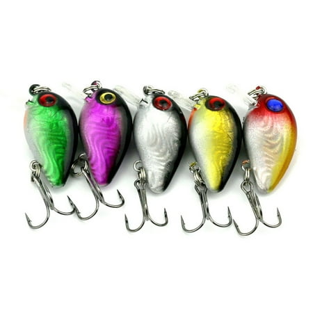 1 Piece Mini Fat Crank Fishing Lure 30mm 1.5g Highly Simulated Rock Fishing Hard Bait Lures Swimming Depth 0.1~0.3M 10# Hook