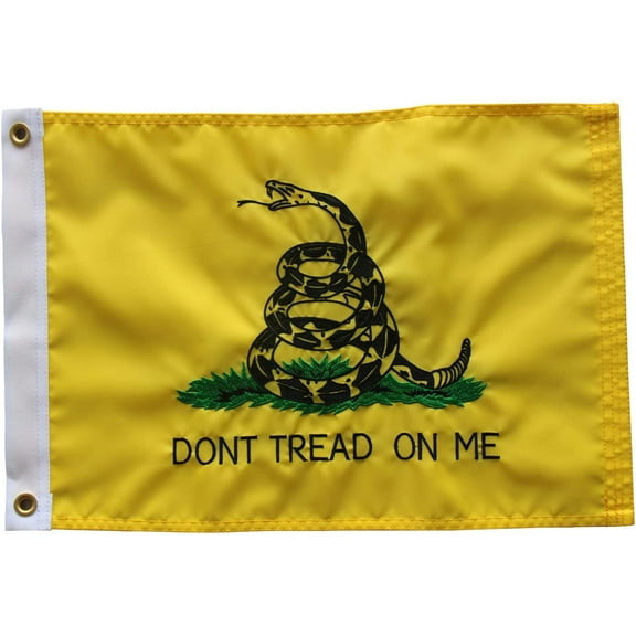 FLAGWIN Dont Tread on Me Flag 16x24 embroidery Double Sided Gadsden Flag with 2 Grommets