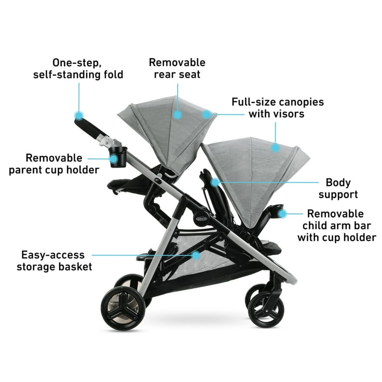 ぶちゃん！！グレコ Ready2Grow 2.0 2人乗りベビーカー Amazon.com: Graco Ready2Grow LX 2.0 Double Stroller Features