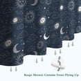 thumbnail image 6 of Dark Blue Sun Moon Cloud Pattern Shower Curtain 72"x84" ,Bathroom Decorative Shower Curtains Set with 12 Hooks,Modern Waterproof Washable Shower Curtain, 6 of 6