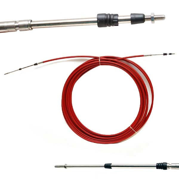 approx. 12.19 m 40 ft 2 x control remoto Teleflex del Acelerador/Engranaje cables estándar grado 33 C 