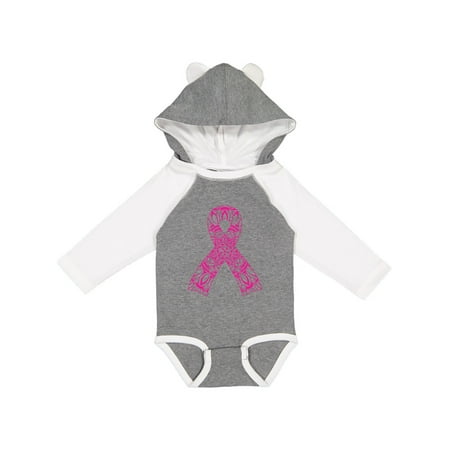 

Inktastic Breast Cancer Awareness Pink Mandala Ribbon Gift Baby Boy or Baby Girl Long Sleeve Bodysuit