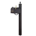 thumbnail image 4 of Special Lite Products SCB1015FNBR-SPK710-BLK-LB998 Berkshire Curbside Front Numbers, Locking Insert and Springfield Mailbox Post - Black, 4 of 5