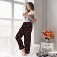 thumbnail image 5 of Pofeuu Red Snake Print Women's Fashion Pajama Pants with Pockets Comfy Drawstring Sleep Lounge Bottoms-Medium, 5 of 6