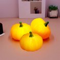 thumbnail image 7 of Harlier 3 PCS LED Pumpkin Lights, Halloween Pumpkins Battery Operated, Pumpkin Tea Lights, Light Up Jack O’ Lanterns for Halloween Decoration (Orange), 7 of 7