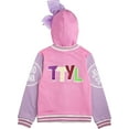 thumbnail image 4 of JoJo Siwa Girls' Little Big Face Zip Up Hoodie with Bow on Hood, 4 of 7