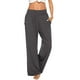thumbnail image 1 of VISgogo Pantalones casuales de pierna ancha para mujer, pantalones sueltos de longitud completa de cintura media de color sólido con bolsillo para damas, S / M / L / XL / XXL VISgogo moda, 1 of 5