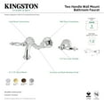 thumbnail image 4 of Kingston Brass KS3122TL Templeton Double-Handle Wall Mount Bathroom Faucet, Polished Brass, 4 of 5