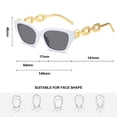 thumbnail image 2 of Las gafas de sol retras modernas del marco grueso forman las gafas de sol de ala ancha, hechas de PC, 2 of 5