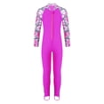 thumbnail image 1 of Alvivi Kids Girls One Piece Long Sleeve Swimsuits UPF 50+ UV Sun Protective Full Body Rash Guard Wetsuit Floral Pink 3-4, 1 of 7