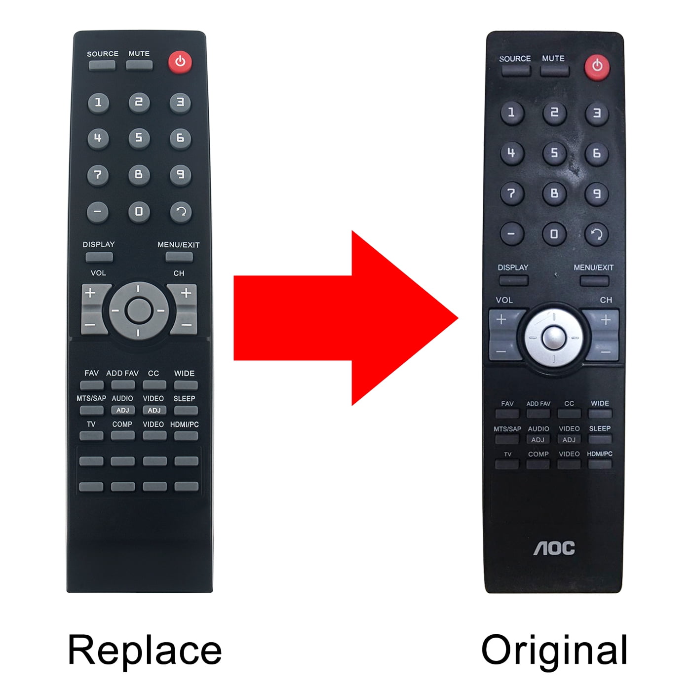 New RC2443801/01 Replaced Remote Control Fit for AOC LCD TV L32W961