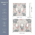 thumbnail image 2 of Yayeee Toggle Light Switch Wall Plate 2-Gang 4.56"x4.48" Decorative Outlet Cover, Cute Elephant, 2 of 7