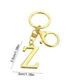 thumbnail image 3 of dajkiuy Gold Initial Letter Keychain for Women Bag Charms for Handbags Metal Alphabet Keychain, Z, 3 of 6