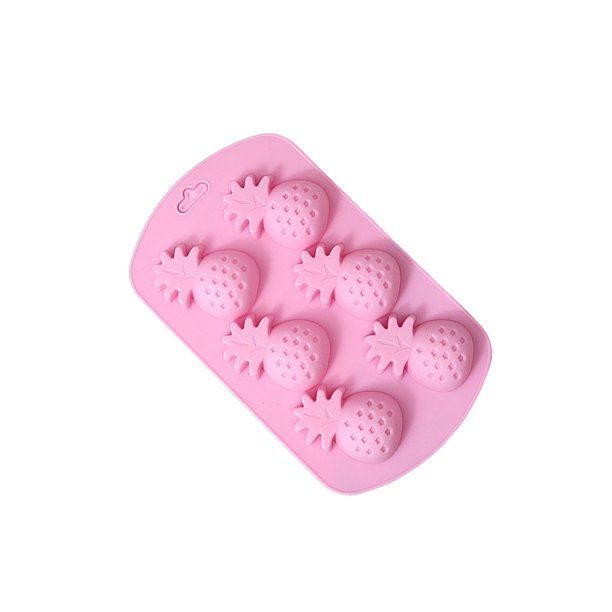 Molde de silicona Inteprter para pasteles 6 cavidades antiadherente Rosa HA080523-03