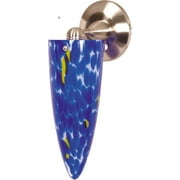 Angle View: Nuvo 60/708 Contemporary Bath Lighting 4in Brushed Nickel Caspian Blue 1-light