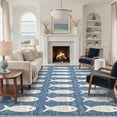 thumbnail image 7 of GENIMO 5'x7' Area Rug for Living Room, Washable Non Slip Soft Fish Print Rug for Bedroom Dining Room Home Office, Washed Blue, 7 of 7