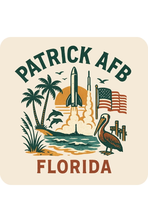 Patrick Afb Florida Keepsakes Souvenir Vinyl Sticker Destination Travel Keepsake Collectible (3-Inches Wide)