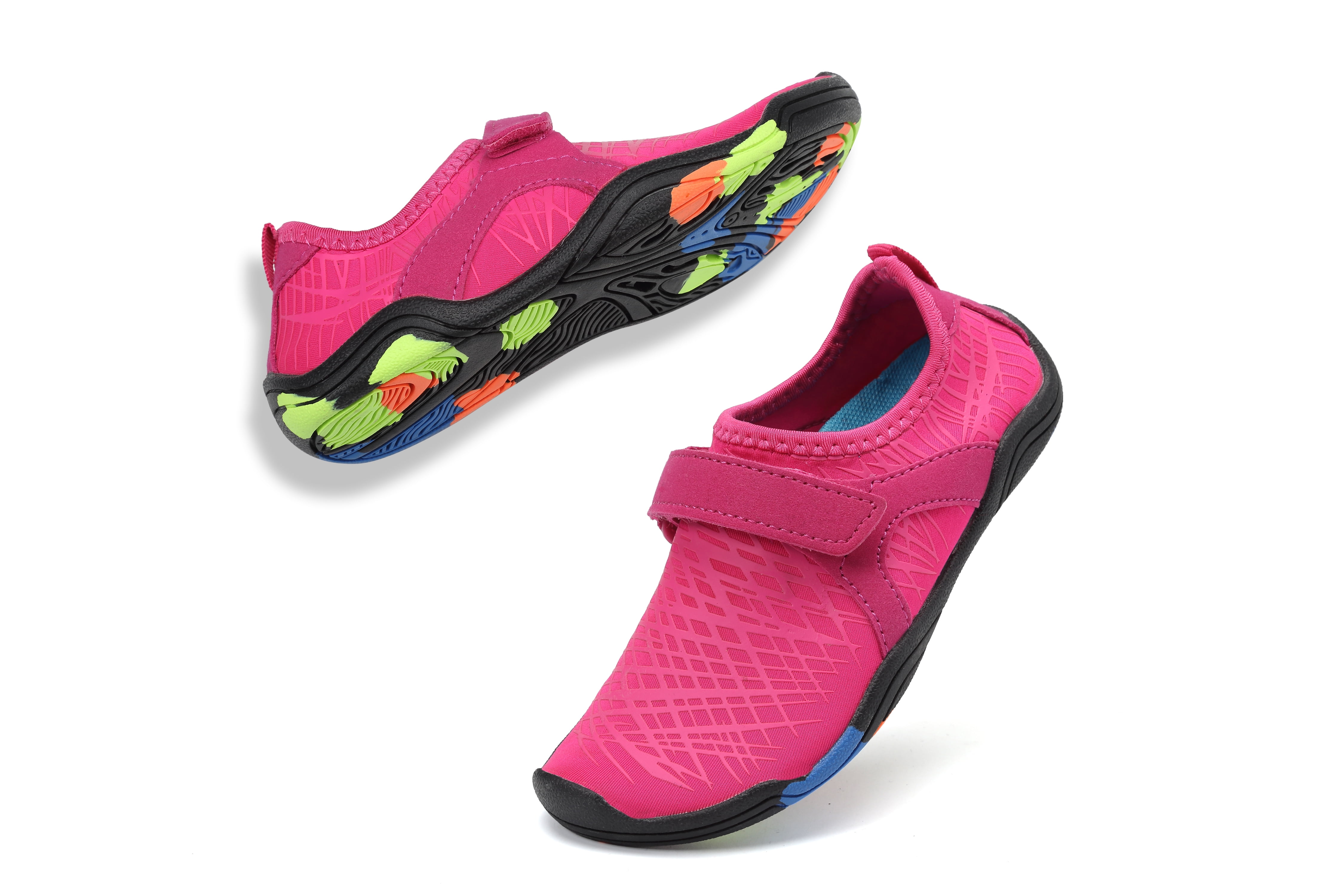 Toddler/Little Kid/Big Kid FANTURE Girls & Boys Water Shoes Lightweight Comfort Sole Easy Walking Athletic Slip on Aqua Sock 