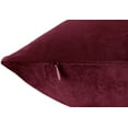 thumbnail image 5 of Clara Clark Plush Solid Decorative Microfiber Square Throw Pillow Cover with Throw Pillow Insert for Couch, Red, 24"x24"", 4 Piece Decorative Soft Throw Pillow Set, 5 of 8