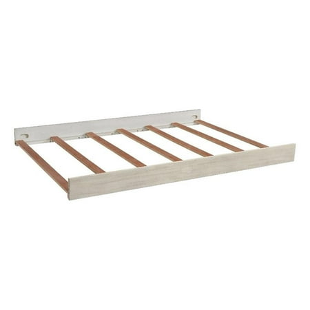 Pemberly Row Contemporary Wood Full Size Bed Rails in Willow Gray Finish