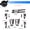 3D CF BLACK, variant on For Audi A4 A5 B9 2017-2024 Interior Central Control Panel Door Handle Carbon Fiber Stickers Decals Car Styling Accessories