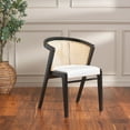 thumbnail image 4 of SAFAVIEH Edan Mid-Century Polyester Solid Dining Bistro Chair, Black/White, 4 of 13